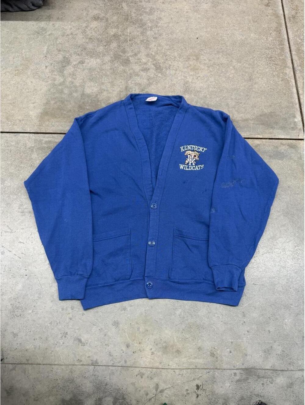 vintage university of kentucky wildcats collegiate made usa cardigan sweatshirt